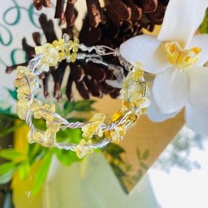 Yellow quartz bracelet handmade